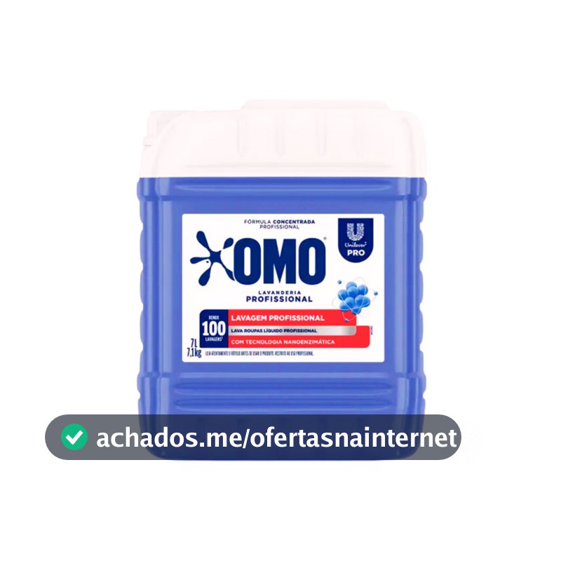 Lava Roupas Lavanderia Pro Líquido 7L Omo