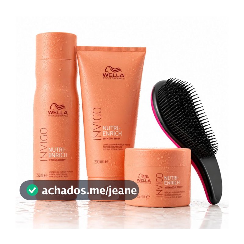 Kit Wella Professionals Invigo Nutri-enrich Shampoo 250ml, Condicionador 200ml E Mascara 150g