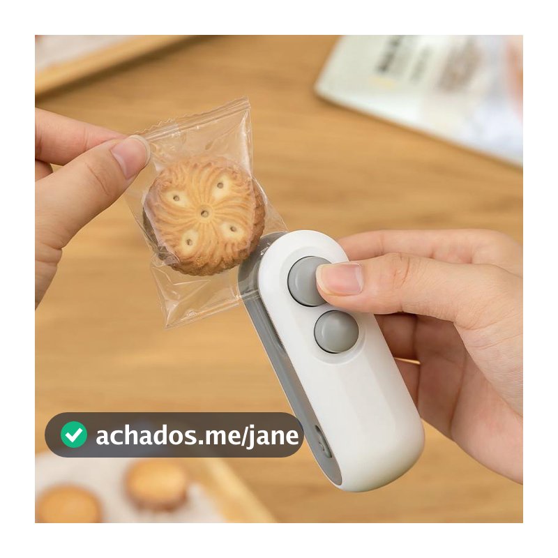 2 em 1 Selador de Saco Recarregável – Mini Portátil, Magnético de Calor