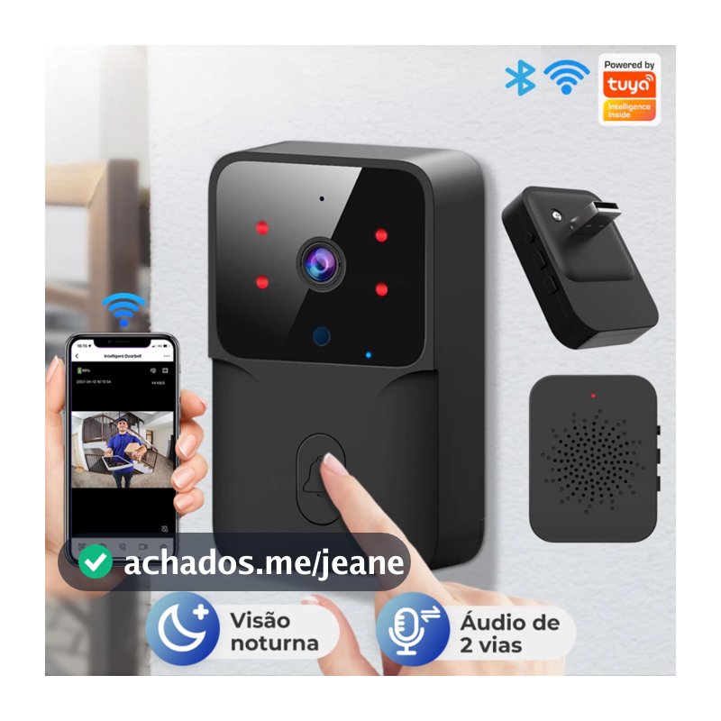 1/2/3/4 Campainha Wi-fi Inteligente Câmera Hd Visão Noturna App Tuya Alexa Interfone Sem Fio Ao ar Livre