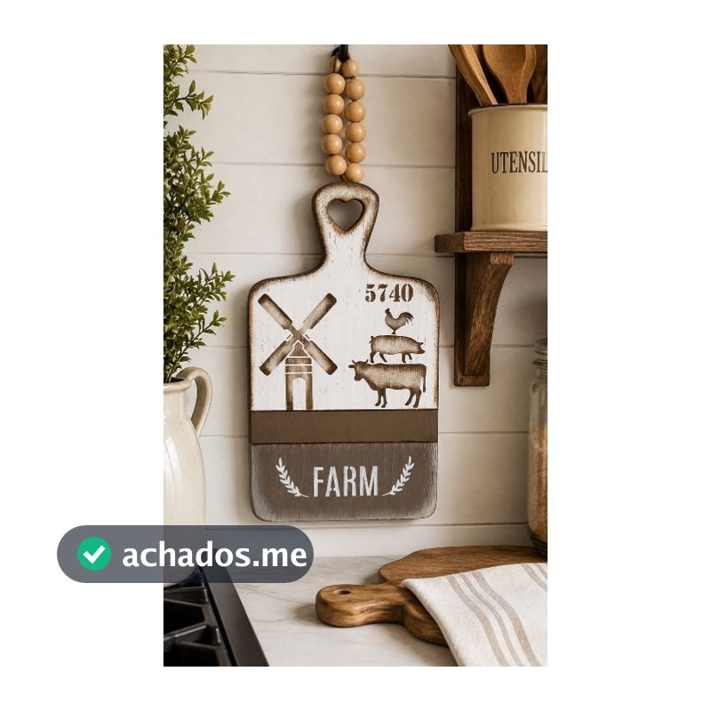 Tábua decorativa Farmhouse Fazenda Farm.