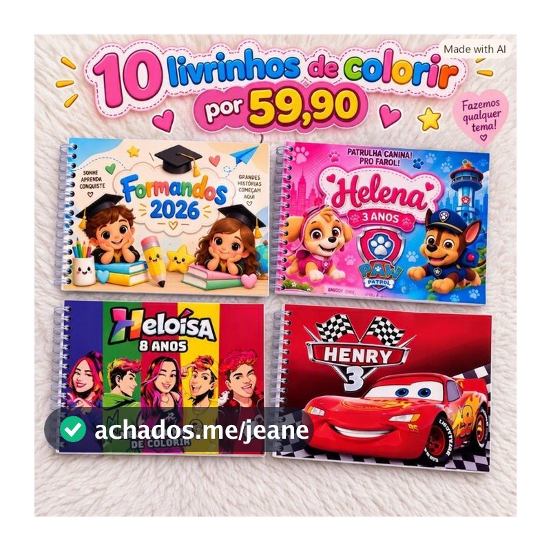 KIT LIVRINHOS DE COLORIR 10x15cm-lembrancinhas-vários temas-festa