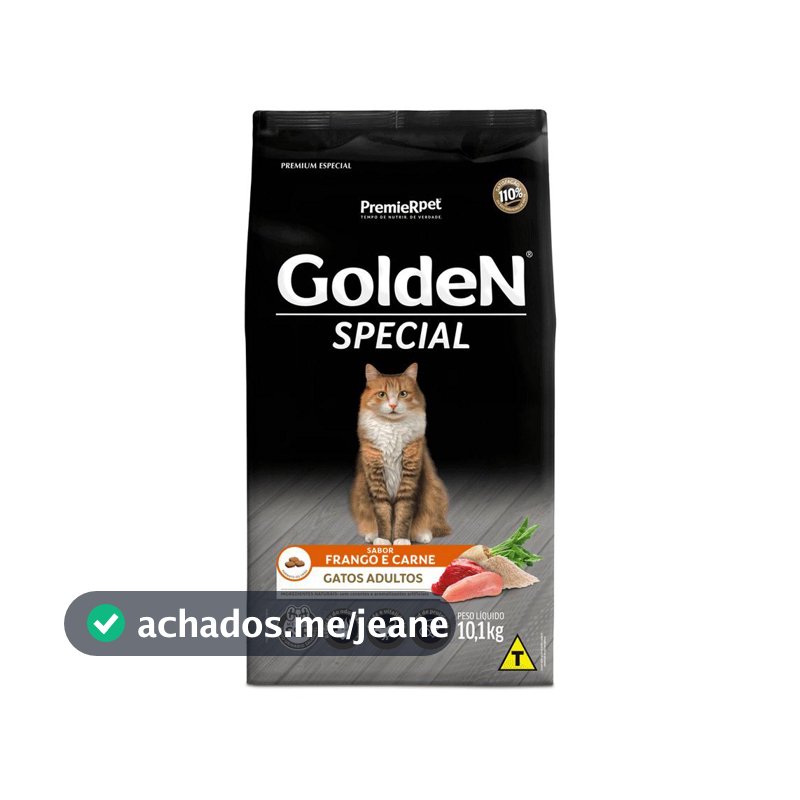 Ração Seca GoldeN Special Frango e Carne para Gatos Adultos 10,1kg