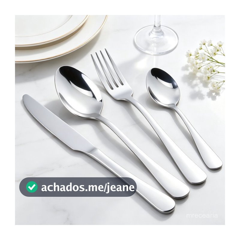 24 Pcs Garfo Faca Colher Prateado Acompanhado De Colher Pequena Prático Para Café Sobremesa E Refeições Completas