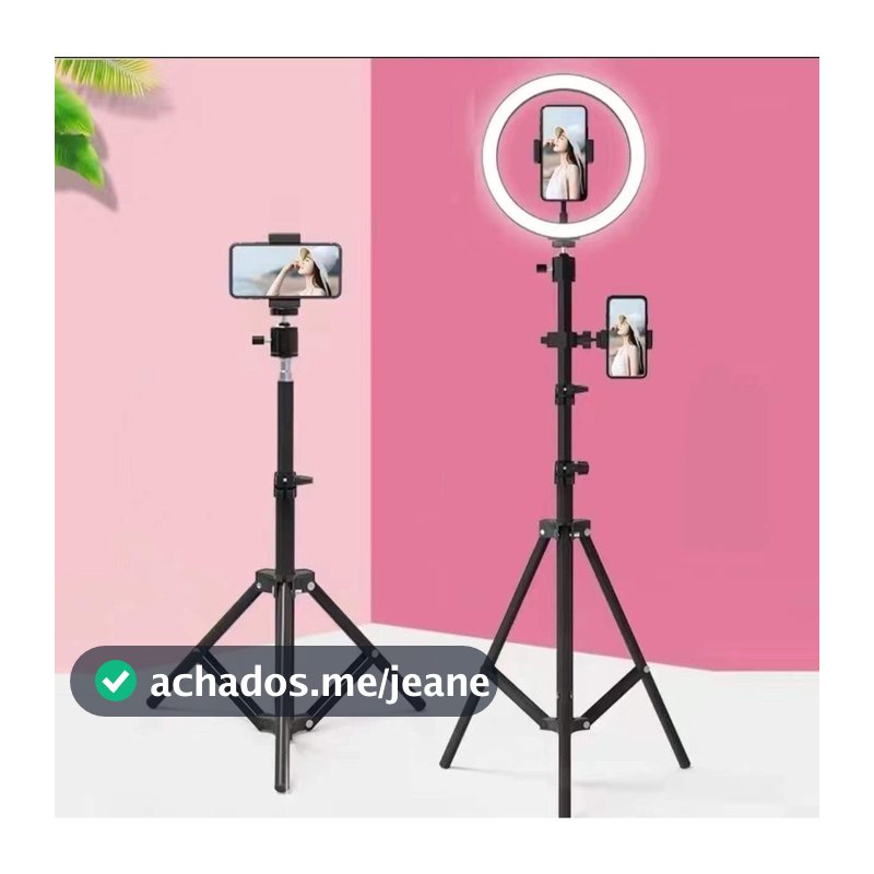 Ring Light Iluminador Anel Luz 30cm 12 Polegadas Tripé 2,1m MarisaStore