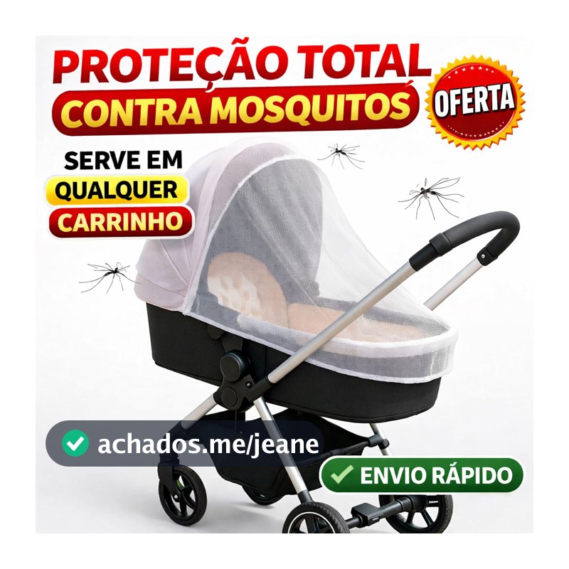 Mosquiteiro Protetor De Insetos Universal Carrinho De Bebê