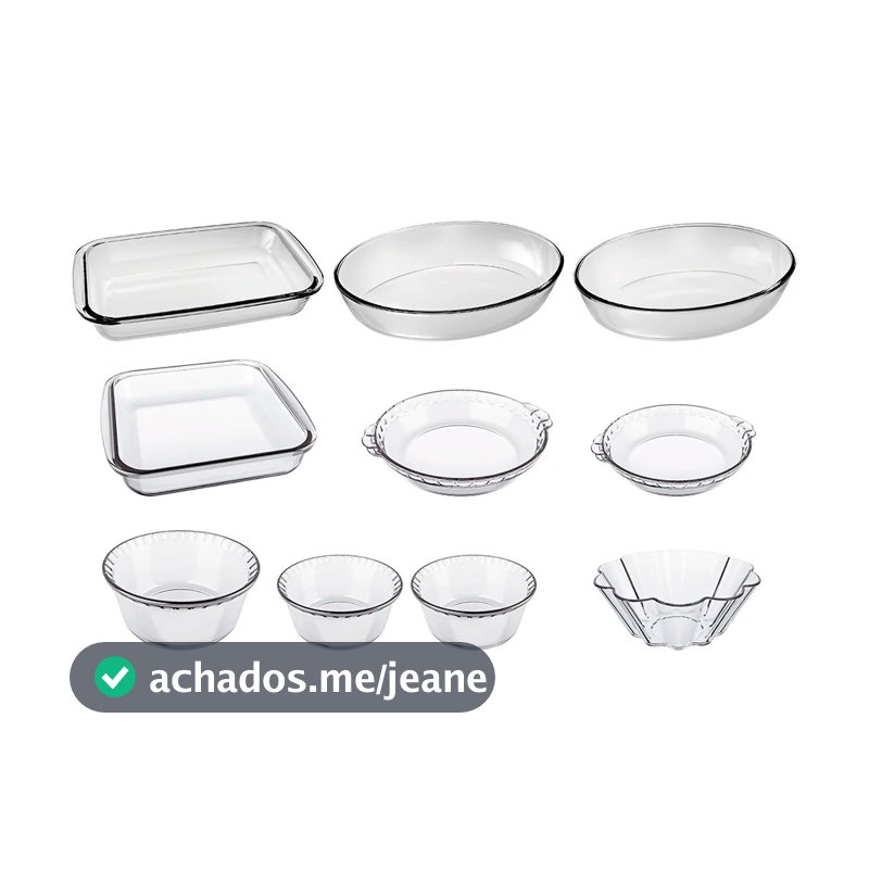 Conjunto de Assadeiras e Formas Marinex 10 Peças