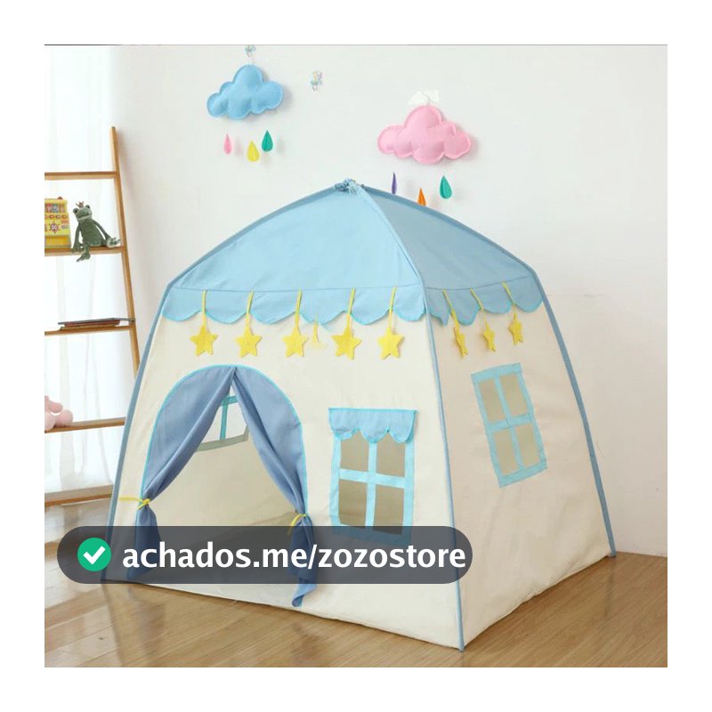 Barraca Infantil Menino azul foguete 1.3M cabana Menina princesa grande menor preco promocao