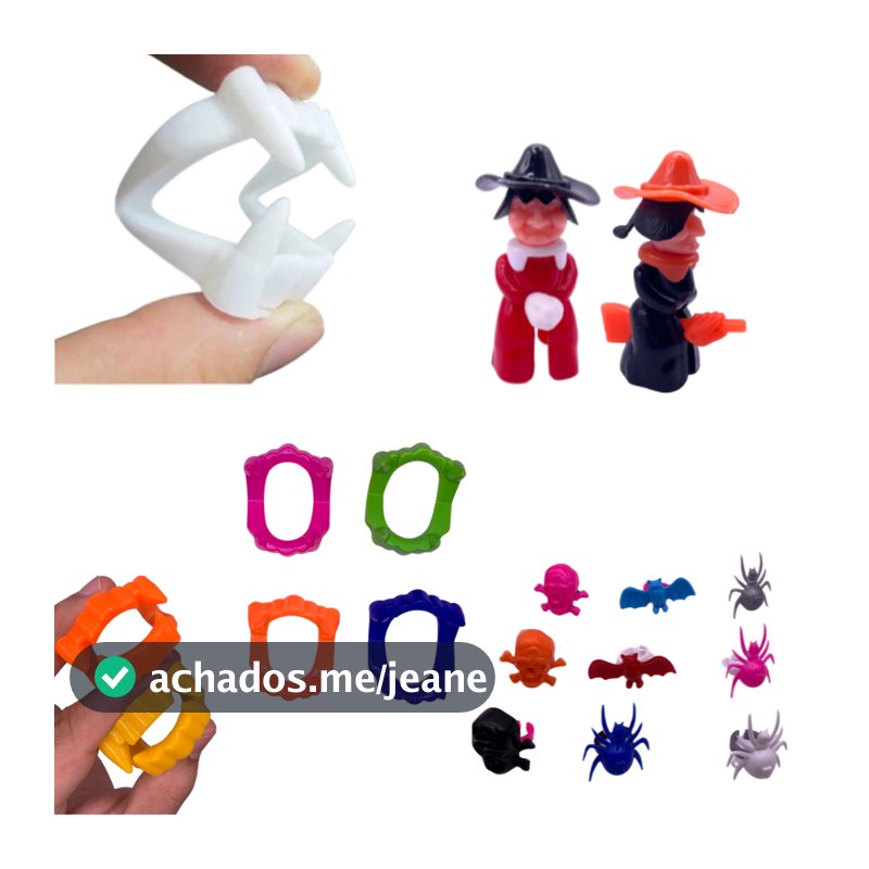 Kit 100 Mini Brinquedos Halloween Dia Das Bruxas Criança Festa Sacolinha Surpresa Lembrancinha