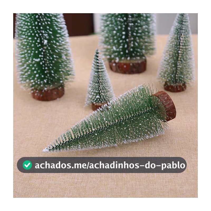 Mini Árvore de Natal pinheirinho Decoração Natalina Madeira Enfeite de Natal 15/20/25cm