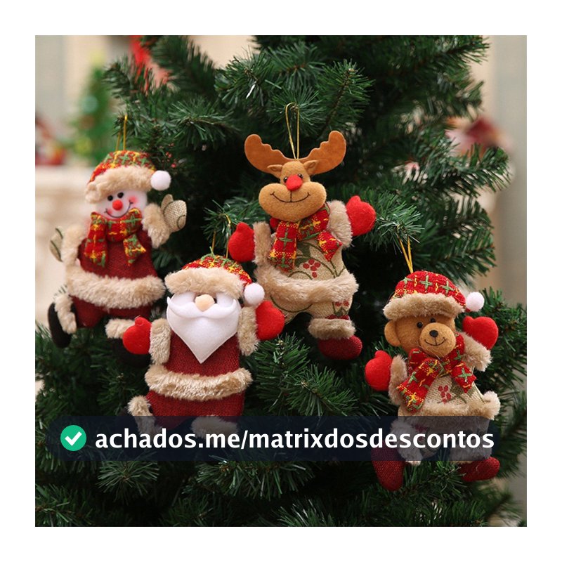 Kit 3 Enfeites de natal árvore natalina decoração