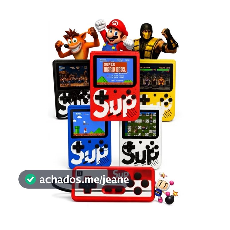 PROMOÇAO！Mini Vídeo Game Clássico 400 Jogos Mini 2 Player Com Controle--Cor Aleatório