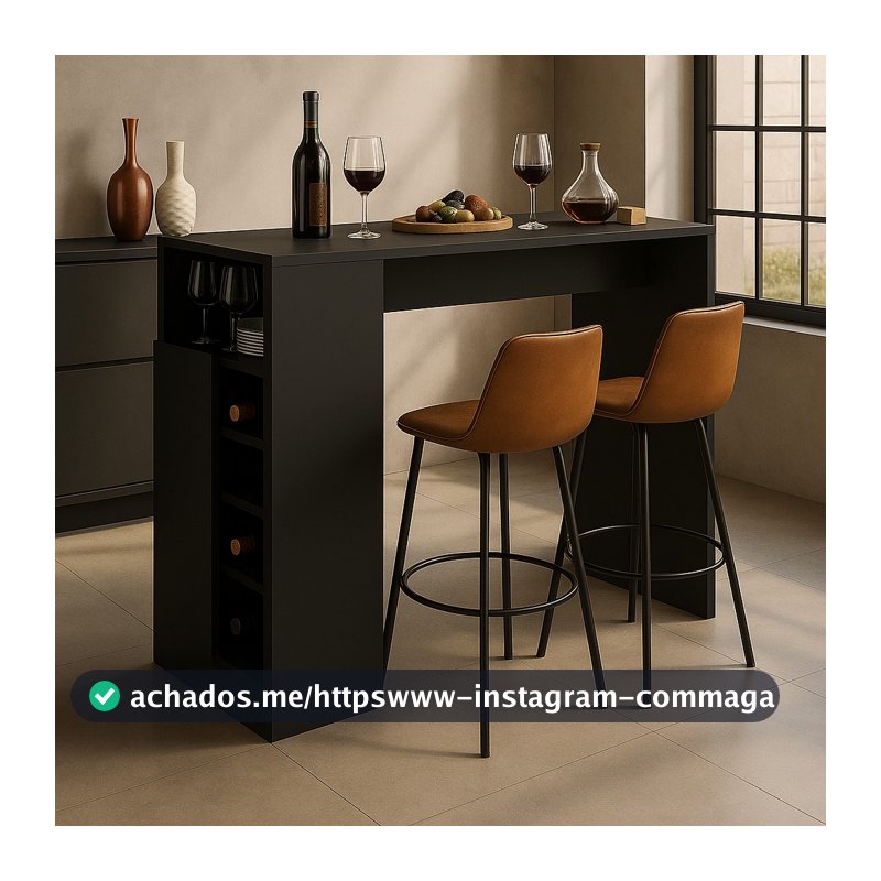 Bancada Balcão/Mesa Ilha de Cozinha Gourmet com Adega e 1 Porta Multimóveis