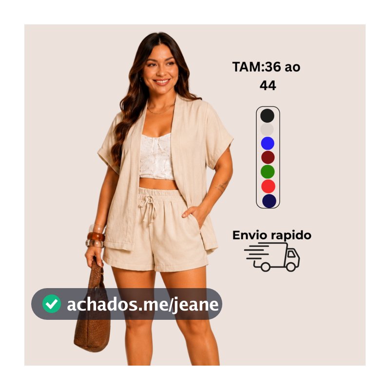 CONJUNTO DUNAS KIMONO TENDECIA MODA FEMININA