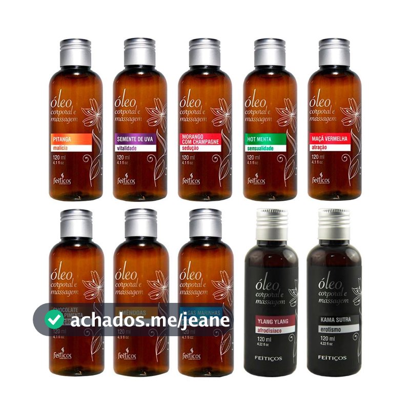 Óleo Corporal Aromático Massagem Relaxante 120ml Feitiços Sexy Sex Shop
