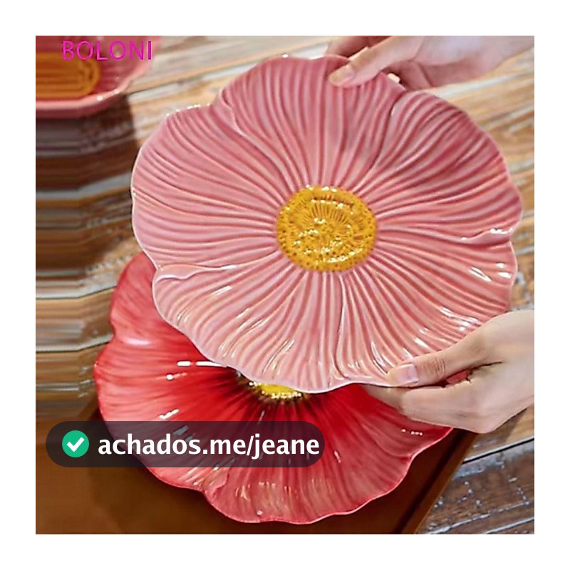 Prato De Flor De Cerâmica BOLONI , Pratos De Jantar Leves De Luxo Estilo Americano , Tigelas Modernas Para Lanche De Fru