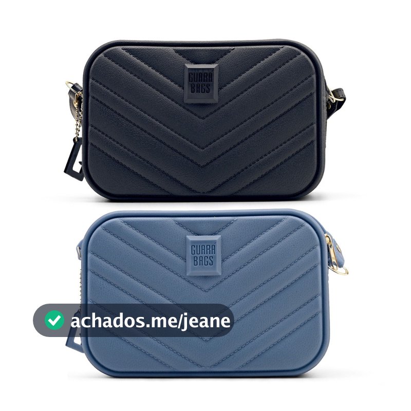 Kit 2 Bolsas Feminina Guará Básica Com Alça Ajustável Chaveirinho e Acompanha Saquinho