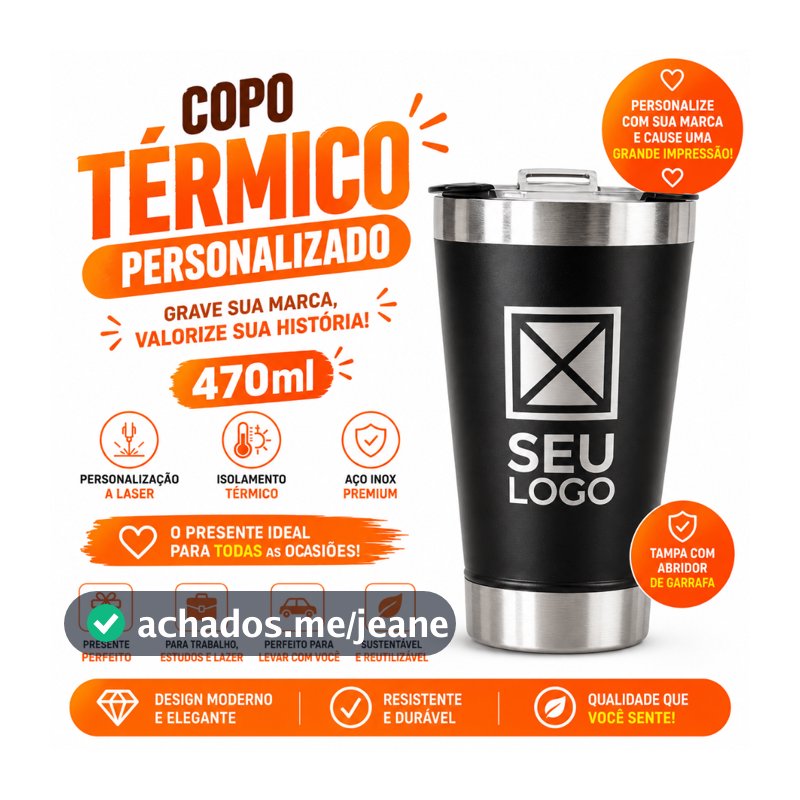 kit 10/30 unidades copos 473ml térmicos pérsonalizados a laser com sua logo ou nome