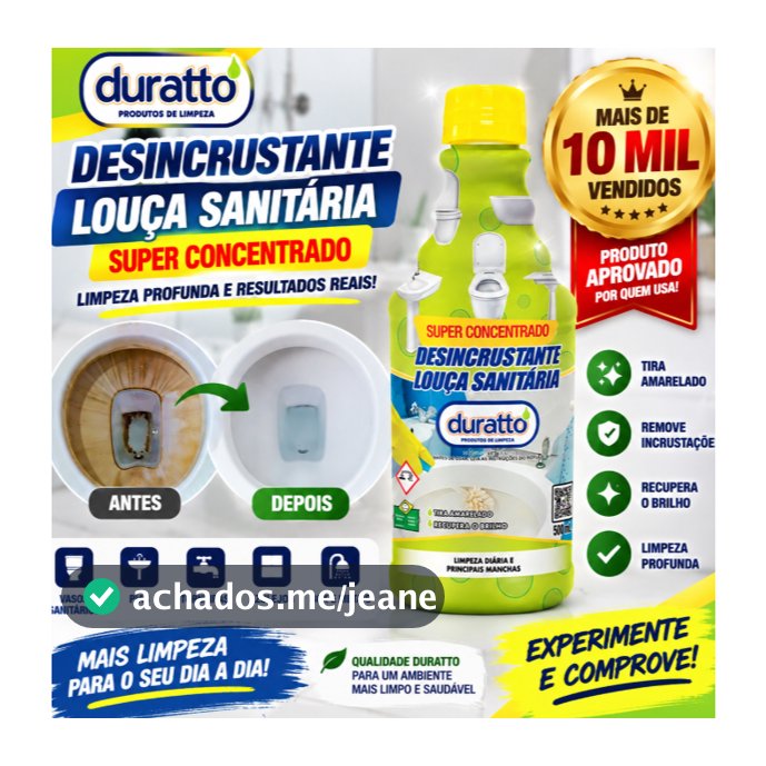 DESINCRUSTANTE LOUÇA SANITARIA 500ML DURATTO MELHOR PREÇO