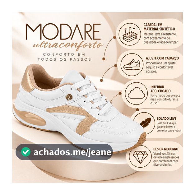 Tênis Feminino Modare com Amortecedor – Conforto Premium Casual