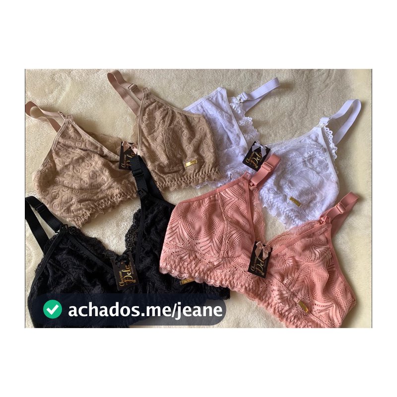 KIT 4 Sutiã Amamentação Renda Soutien Sutian Sutiãs Gestante Gravida