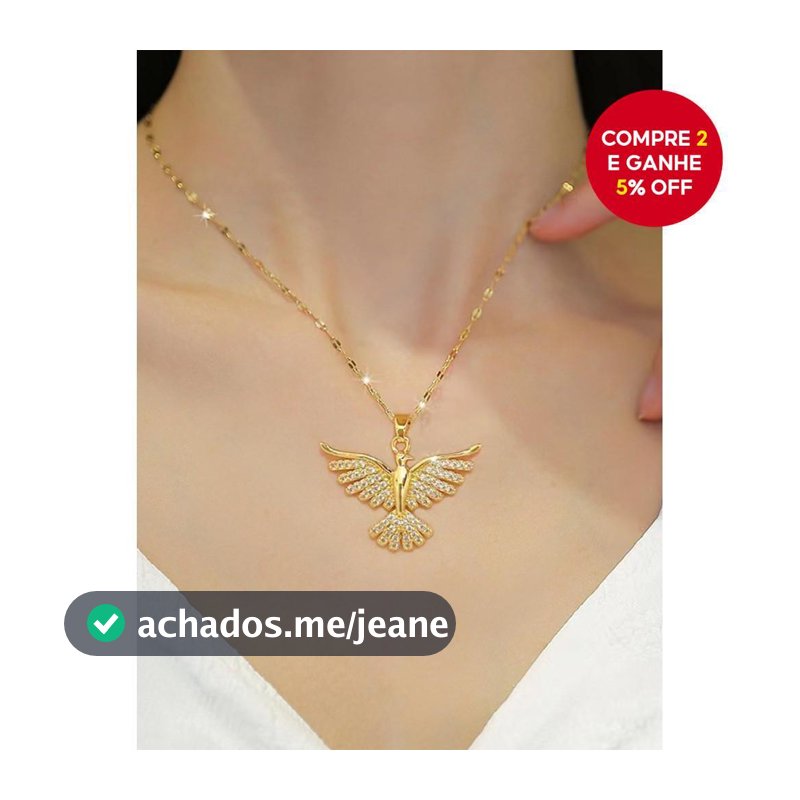 Colar Luxuoso De Aço Inoxidável Phoenix Pingente Design Elegante Para Mulheres Sem Caixa