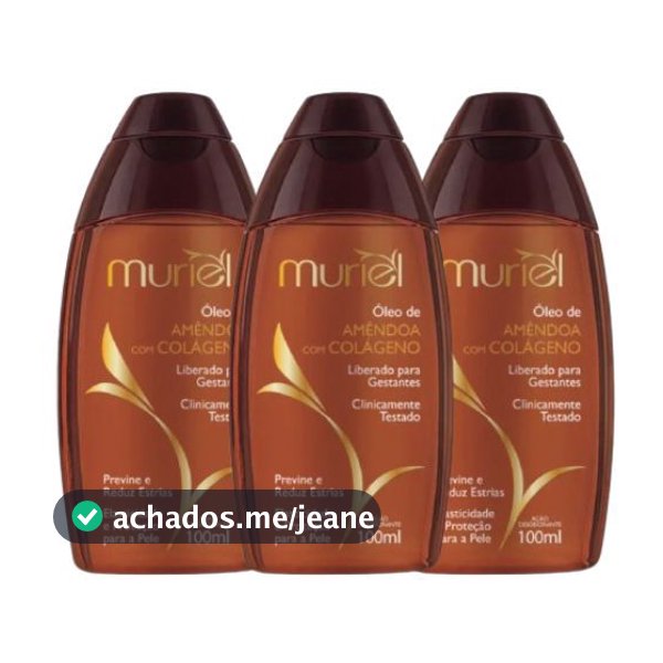 Kit 3 und Óleo Corporal Muriel Amêndoa com Colágeno 100ml