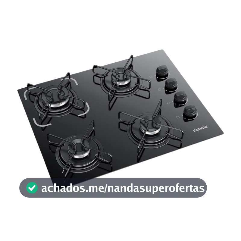 Fogão Cooktop 4 Bocas Bivolt Itatiaia Essencial Preto