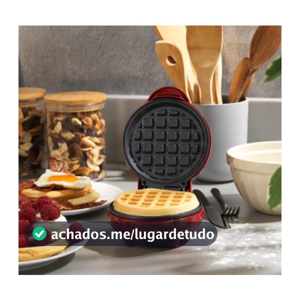 Mini Máquina de Waffles Elétrica Portátil Casa Cozinha Fazer Waffle Panquecas Automático  110V- 220V