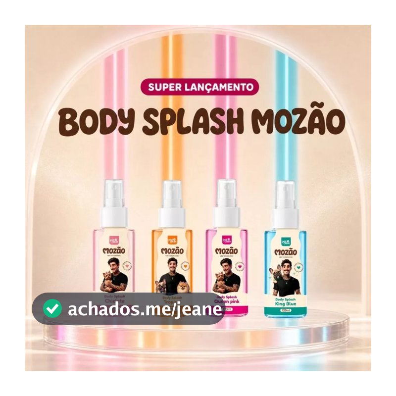 Perfume Pet Body Splash Mozão Lucas Lucco 120ml Várias Fragrâncias Cães e Gatos Colônia Spray Longa Duração
