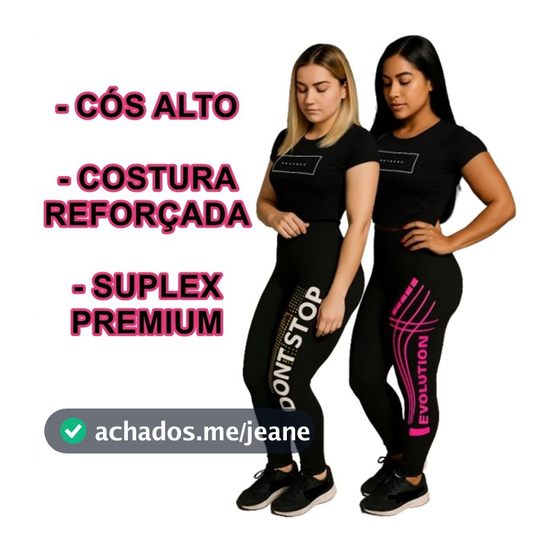 kit 2 legging slki sem opçeos de escolher estampas leg estampada perna lateral