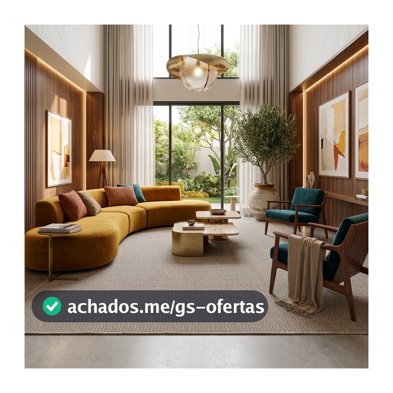 Tapete Sisal Luxo 2,00x2,50 para Sala Moderno Antiderrapante Decorativo Sofisticado