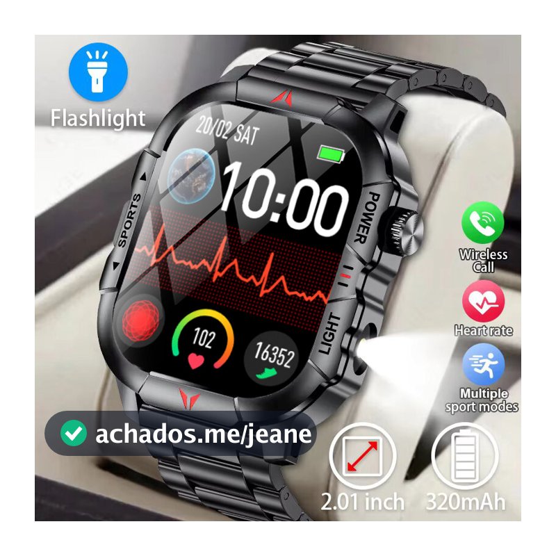 LIGE X31 Relógio Inteligente Original Unissex HD Full Touch Esportes Ao Ar Livre IP68 À Prova D'água Rastreador De Fitne