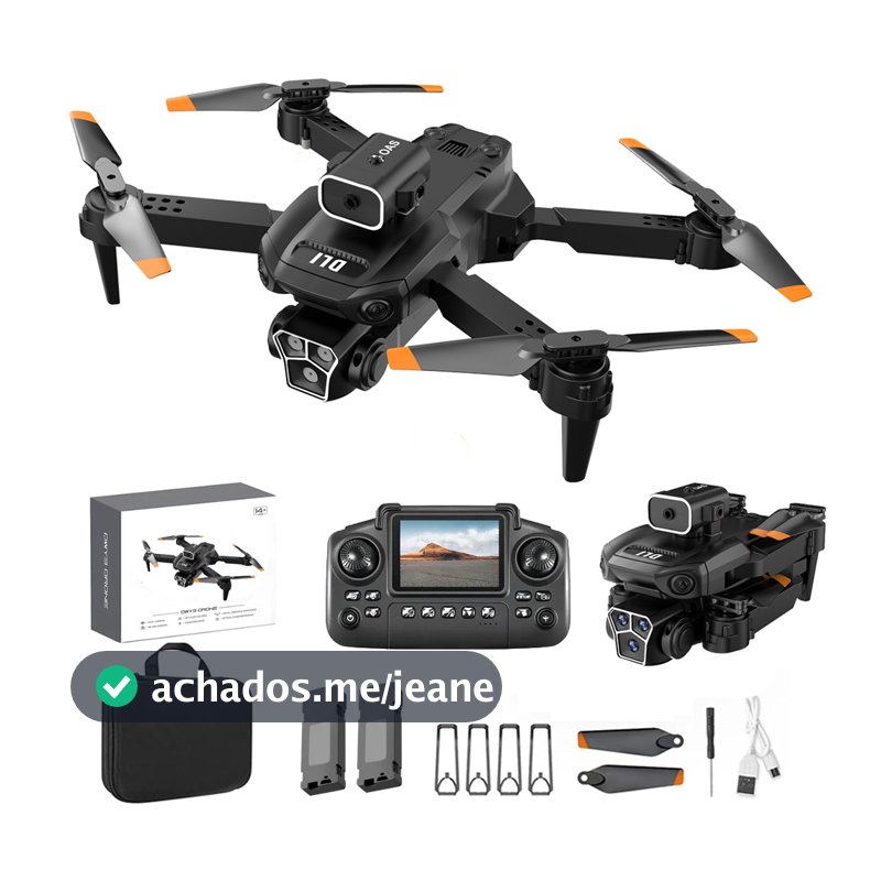 DLI Mini Drone Y3 Dual Camera com Controle Remoto Tela 2 Bateria Wifi FPV