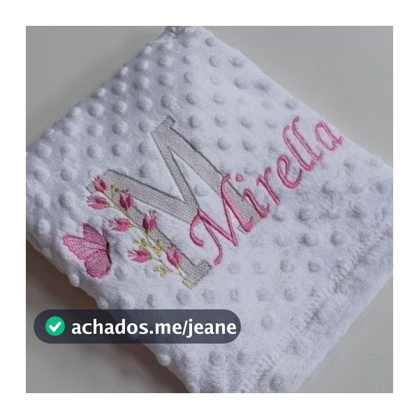 Manta Pipoquinha Personalizada Com Nome