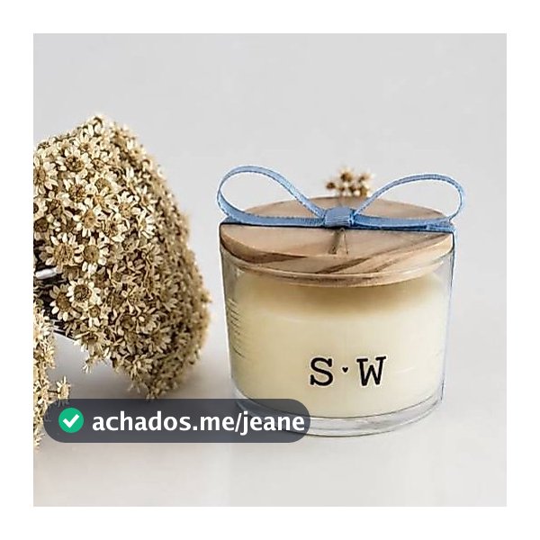 Vela Aromática Lembrancinha 100g Personalizada Batizado Casamento Nascimento Envio Imediato