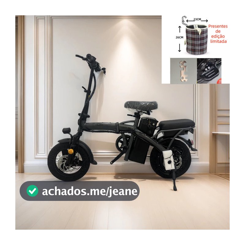 Bicicleta elétrica dobrável para adultos NUDA, pedal tripulado, compras ao ar livre, viagem