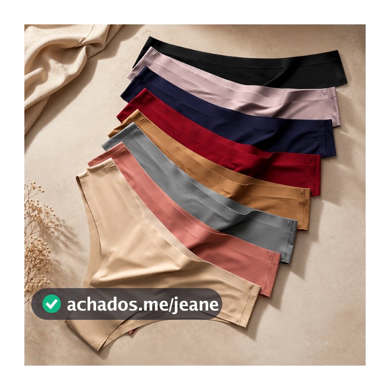 Kit 10 Calcinhas Sem costura Tanga corte a Laser Não Marca na Roupa Invisível Academia Justo Confort