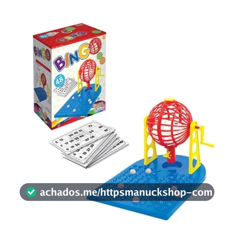 Jogo De Mesa Bingo 48 Cartelas Numeradas Diversão Família