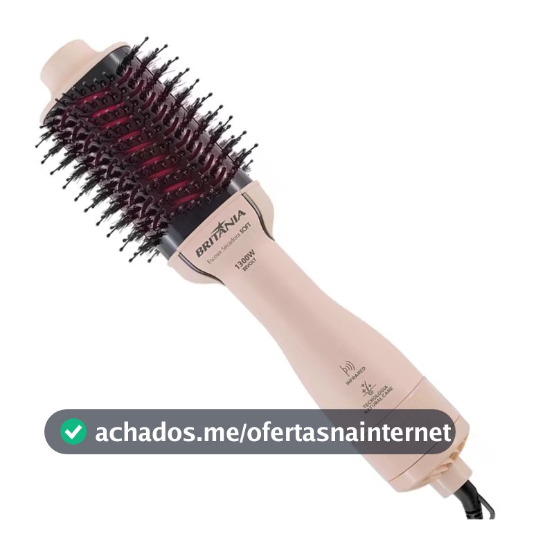 Escova Secadora  Britânia BEC07R Soft 4 em 1 1300W - Bivolt