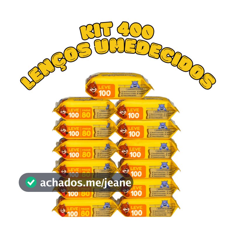 Kit 400 Toalhas Umedecidas Chameguinho Baby Lenço Umedecido Infantil Higiene Bebê Menina Menino