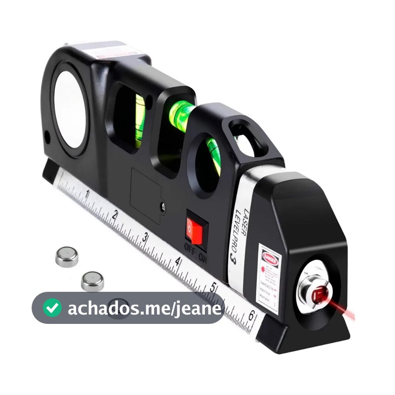 Nível A Laser 3 Linhas E Trena Régua Profissional Level Pro3 Estágios Nivelador Construção