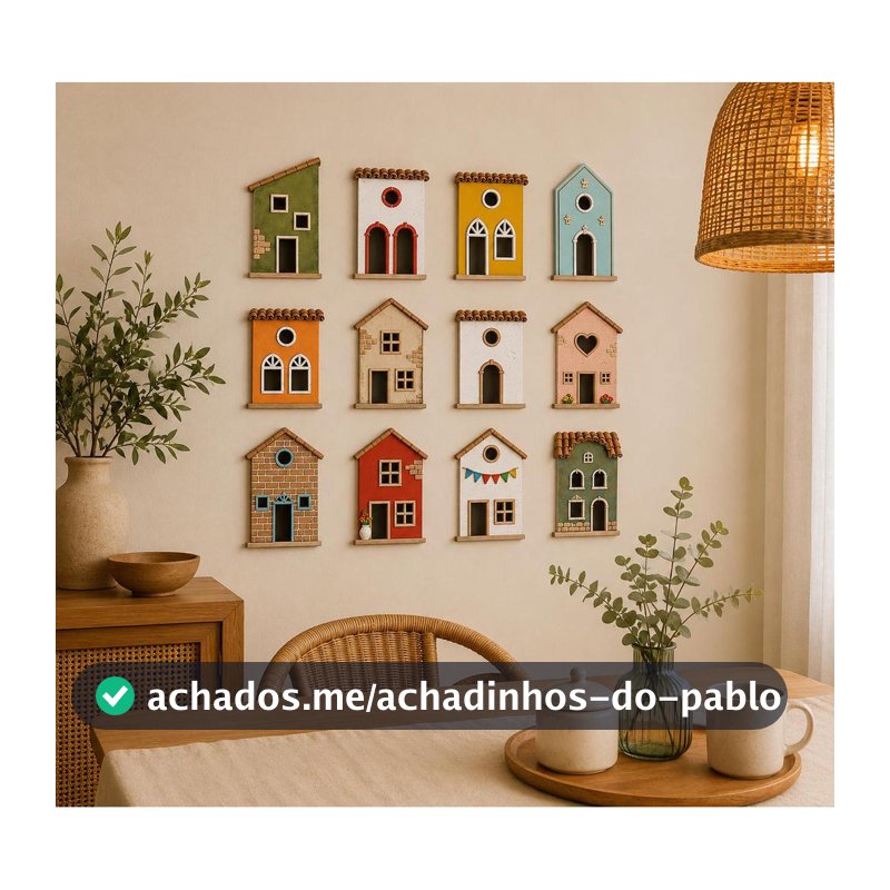 Kit Decorativo Casinhas Coloridas – Decoração Criativa para Ambientes