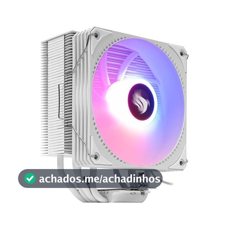 Cooler Para Processador Pichau Sage V2, RGB, 120mm, Branco, PG-SGEWH-RGB-V02