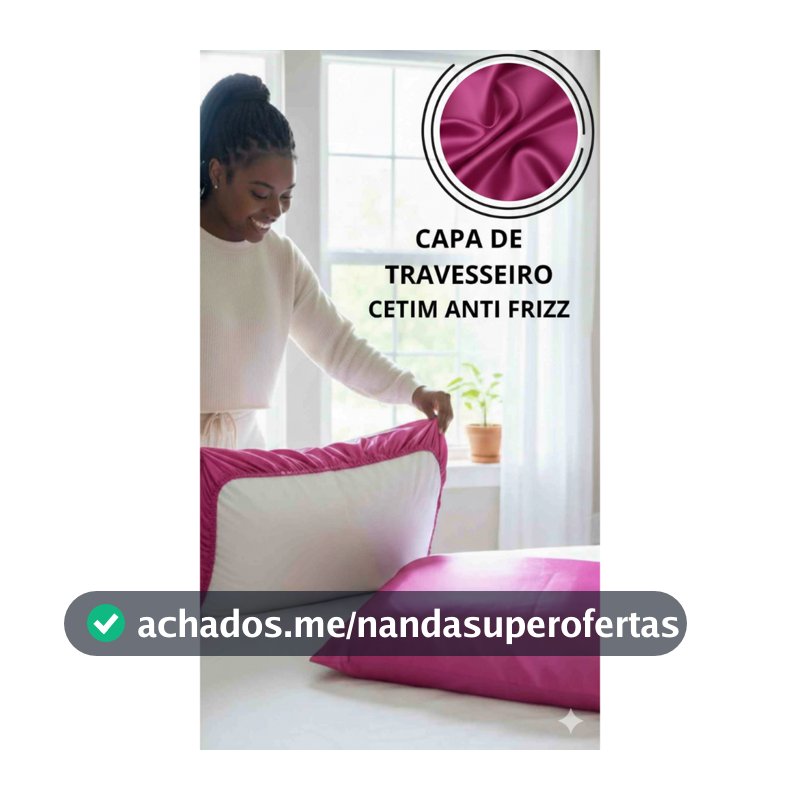 Capa  Fronha De Cetim Premium Anti Frizz Para Travesseiro 70X50 cm Cabelo Hidratdo SEm Frizz