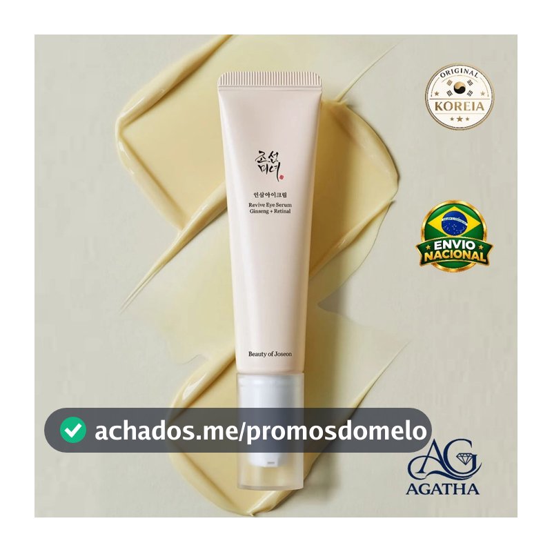 Creme para Olhos Coreano Beauty of Joseon com Ginseng e Centella, Hidratante, Remove Olheiras, Cuidado da Pele