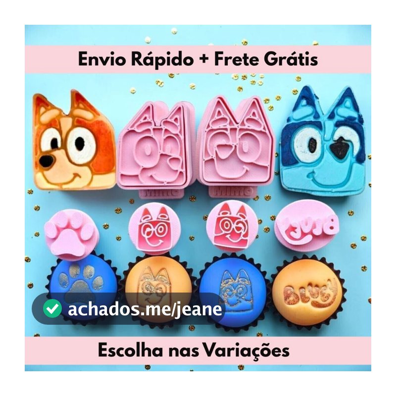 Modelador Ejetor Carimbo Cachorro Blue Bingo Escolha nas Variações