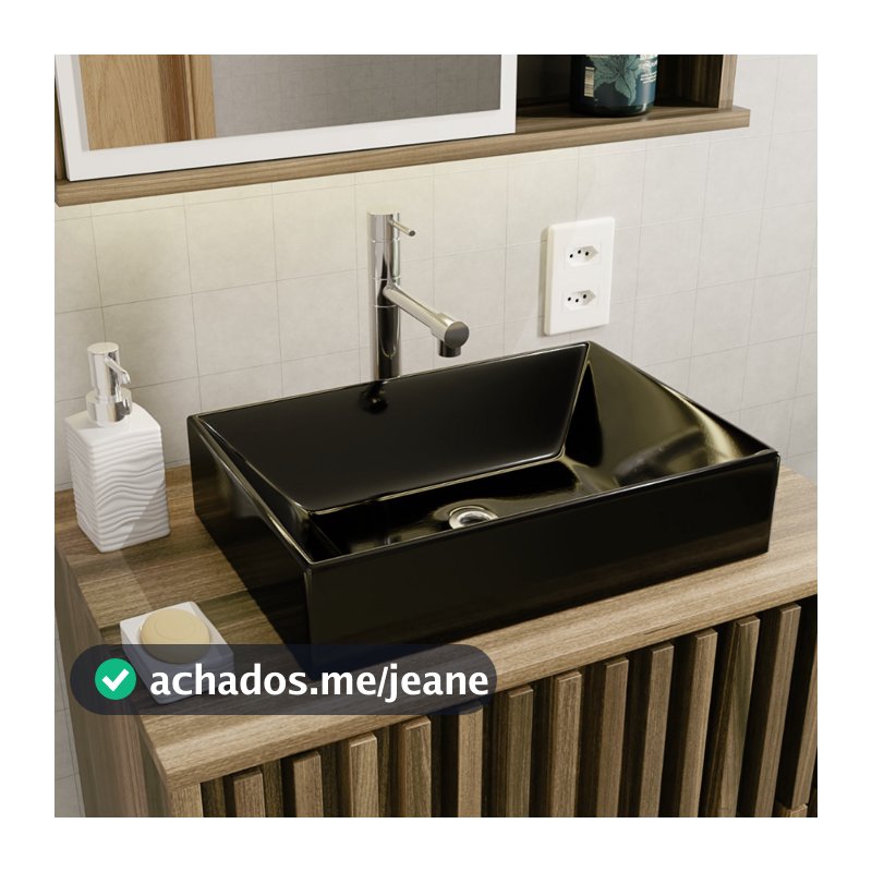 Cuba de Apoio Super Luxo Preta (ENVIO IMEDIATO) 39 x 27 cm Preta Decoração de casa nova