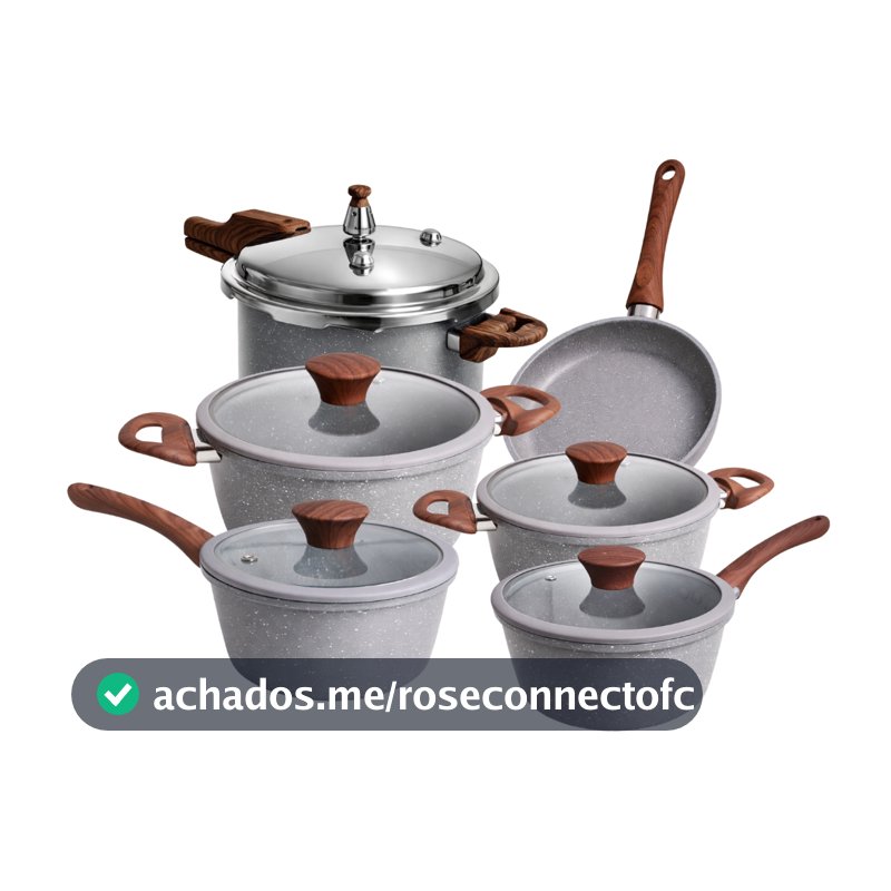 Panelas Cerâmica Antiaderente Turim e Panela de Pressão 4,2L Indução Caçarolas Frigideira Verona