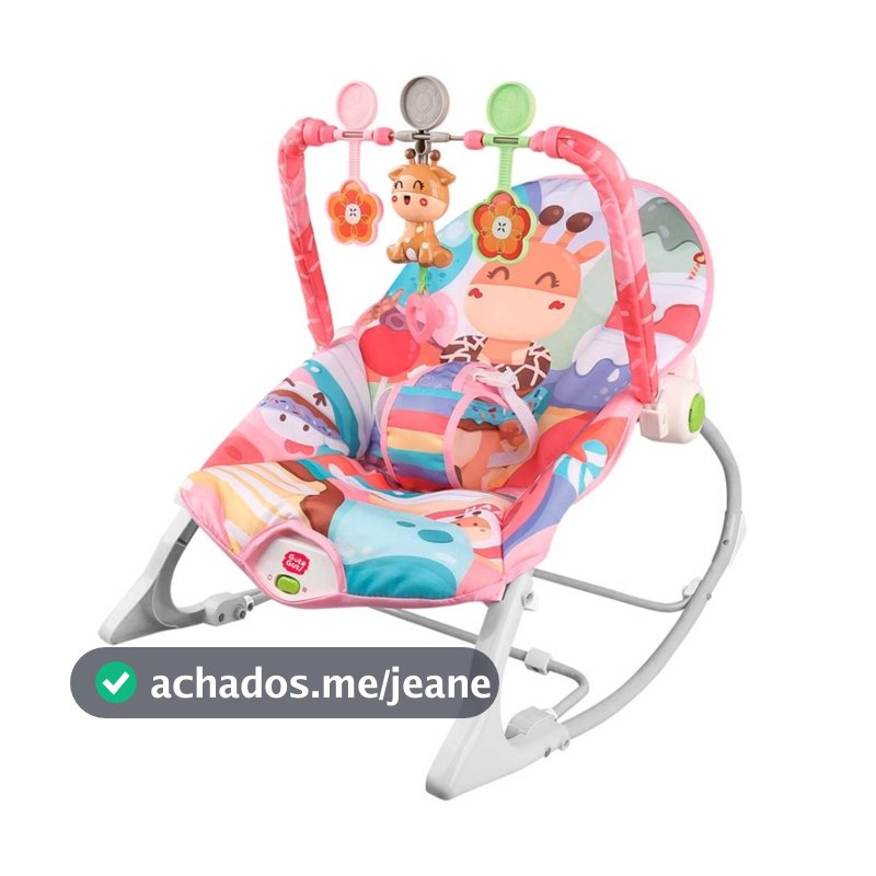 Cadeira de Descanso e Balanço P/ Bebê Baby Vibratória Com Musical e Brinquedos Didático Zippy Toys